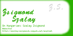 zsigmond szalay business card